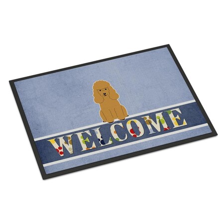 Carolines Treasures 18 x 27 in. Poodle Tan Welcome Indoor or Outdoor Mat BB5650MAT